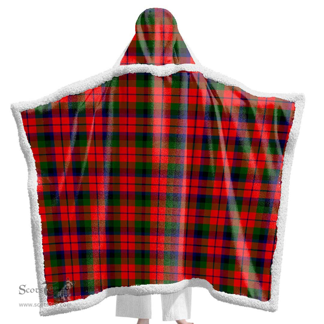 ScotsTee Shop Scottish MacNaughton Modern Clan Tartan Sherpa Hooded Blanket Wearable Cuddle Throw Warm Cozy