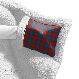 ScotsTee Shop Scottish Mar Clan Crest Tartan Sherpa Hooded Blanket Wearable Cuddle Throw Warm Cozy