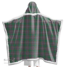 ScotsTee Shop Scottish MacFarlane Hunting Ancient Clan Tartan Sherpa Hooded Blanket Wearable Cuddle Throw Warm Cozy
