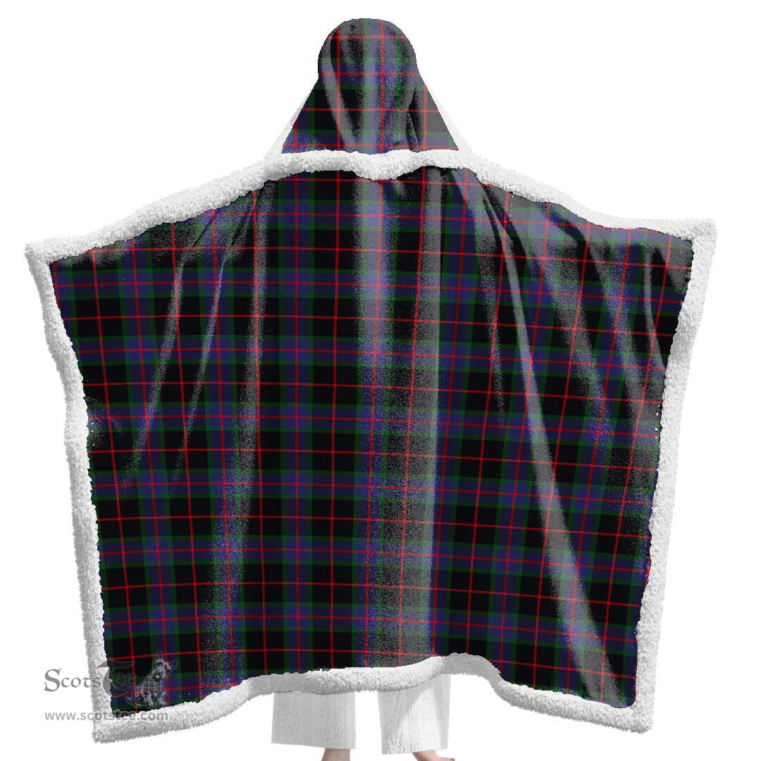 ScotsTee Shop Scottish Nairn Clan Tartan Sherpa Hooded Blanket Wearable Cuddle Throw Warm Cozy