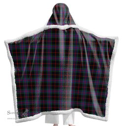 ScotsTee Shop Scottish Nairn Clan Tartan Sherpa Hooded Blanket Wearable Cuddle Throw Warm Cozy