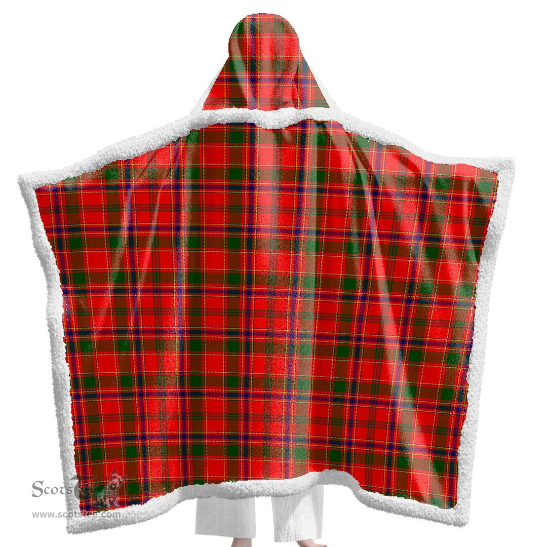 ScotsTee Shop Scottish Munro Modern Clan Tartan Sherpa Hooded Blanket Wearable Cuddle Throw Warm Cozy