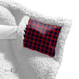 ScotsTee Shop Scottish MacLachlan Modern Clan Crest Tartan Sherpa Hooded Blanket Wearable Cuddle Throw Warm Cozy