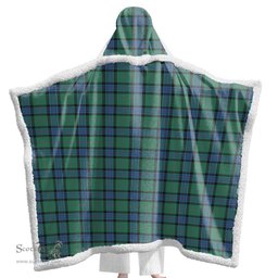 ScotsTee Shop Scottish Sinclair Hunting Ancient Clan Tartan Sherpa Hooded Blanket Wearable Cuddle Throw Warm Cozy
