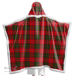ScotsTee Shop Scottish Stewart of Appin Modern Clan Tartan Sherpa Hooded Blanket Wearable Cuddle Throw Warm Cozy