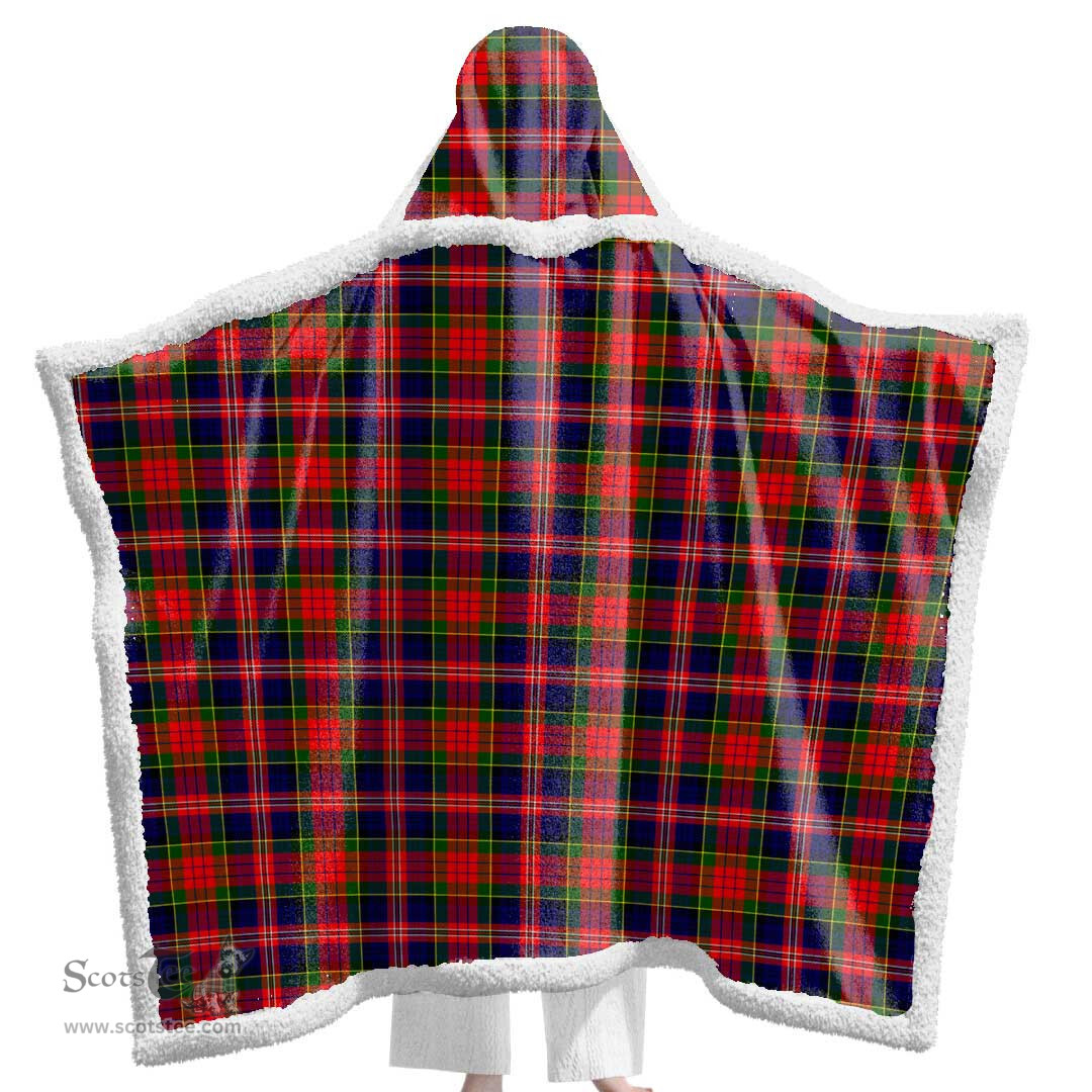 ScotsTee Shop Scottish MacPherson Modern Clan Tartan Sherpa Hooded Blanket Wearable Cuddle Throw Warm Cozy