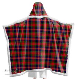 ScotsTee Shop Scottish MacPherson Modern Clan Tartan Sherpa Hooded Blanket Wearable Cuddle Throw Warm Cozy