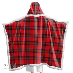 ScotsTee Shop Scottish MacGillivray Modern Clan Tartan Sherpa Hooded Blanket Wearable Cuddle Throw Warm Cozy