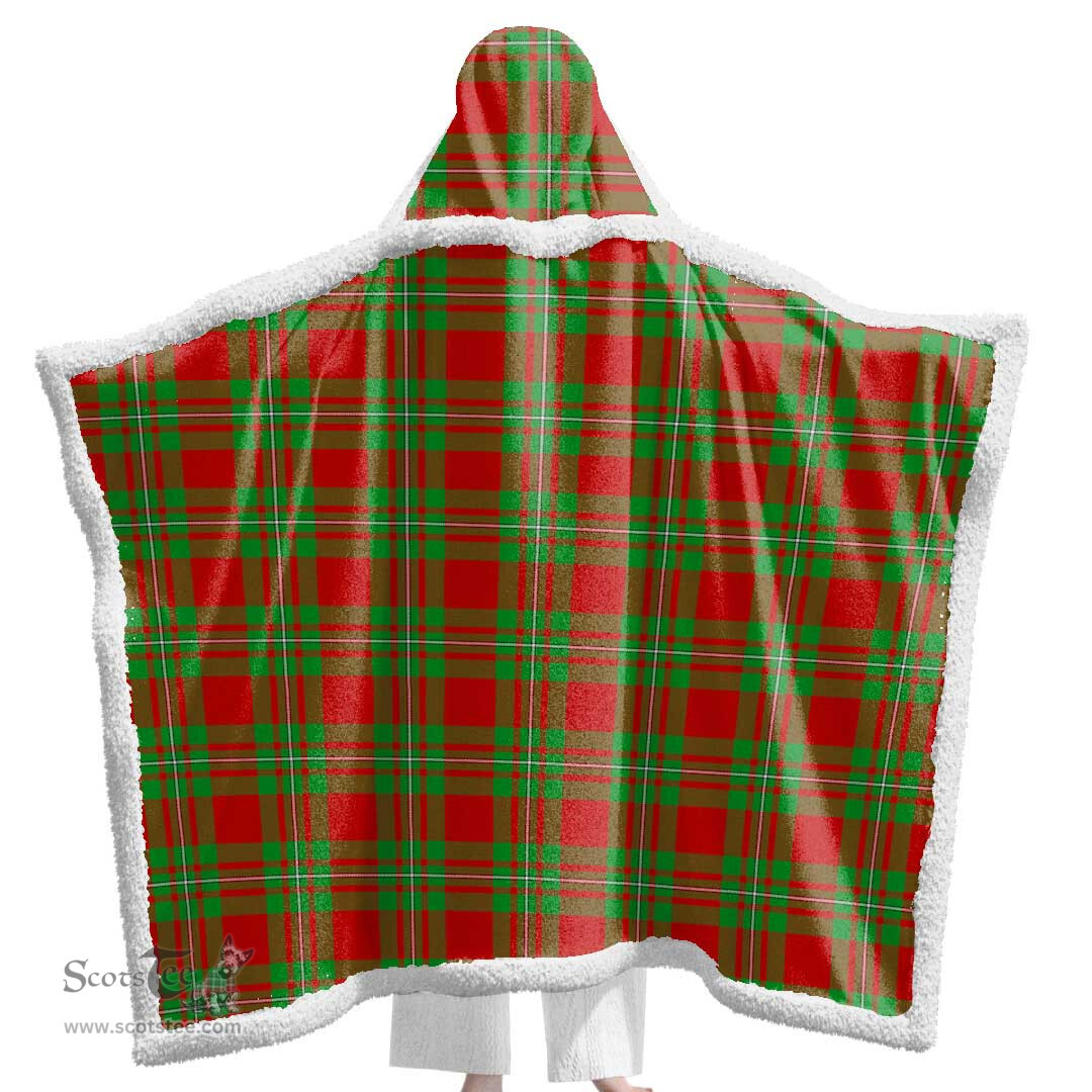 ScotsTee Shop Scottish MacGregor Modern Clan Tartan Sherpa Hooded Blanket Wearable Cuddle Throw Warm Cozy