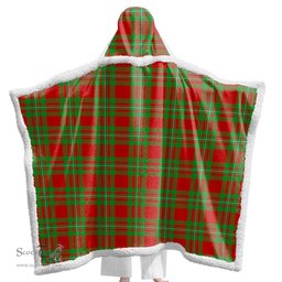 ScotsTee Shop Scottish MacGregor Modern Clan Tartan Sherpa Hooded Blanket Wearable Cuddle Throw Warm Cozy