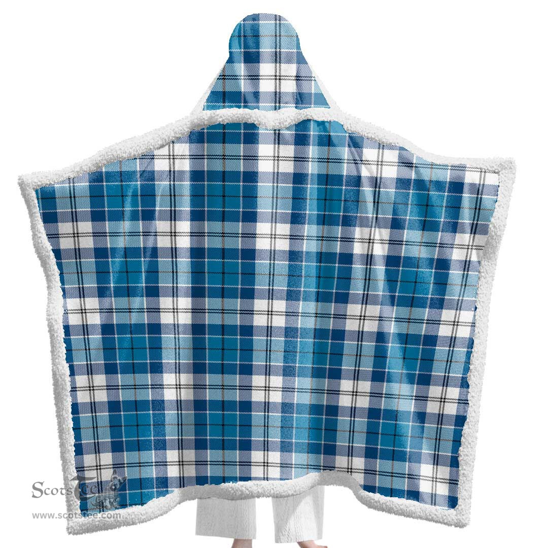 ScotsTee Shop Scottish Roberton Clan Tartan Sherpa Hooded Blanket Wearable Cuddle Throw Warm Cozy