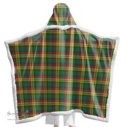 ScotsTee Shop Scottish MacMillan Old Ancient Clan Tartan Sherpa Hooded Blanket Wearable Cuddle Throw Warm Cozy
