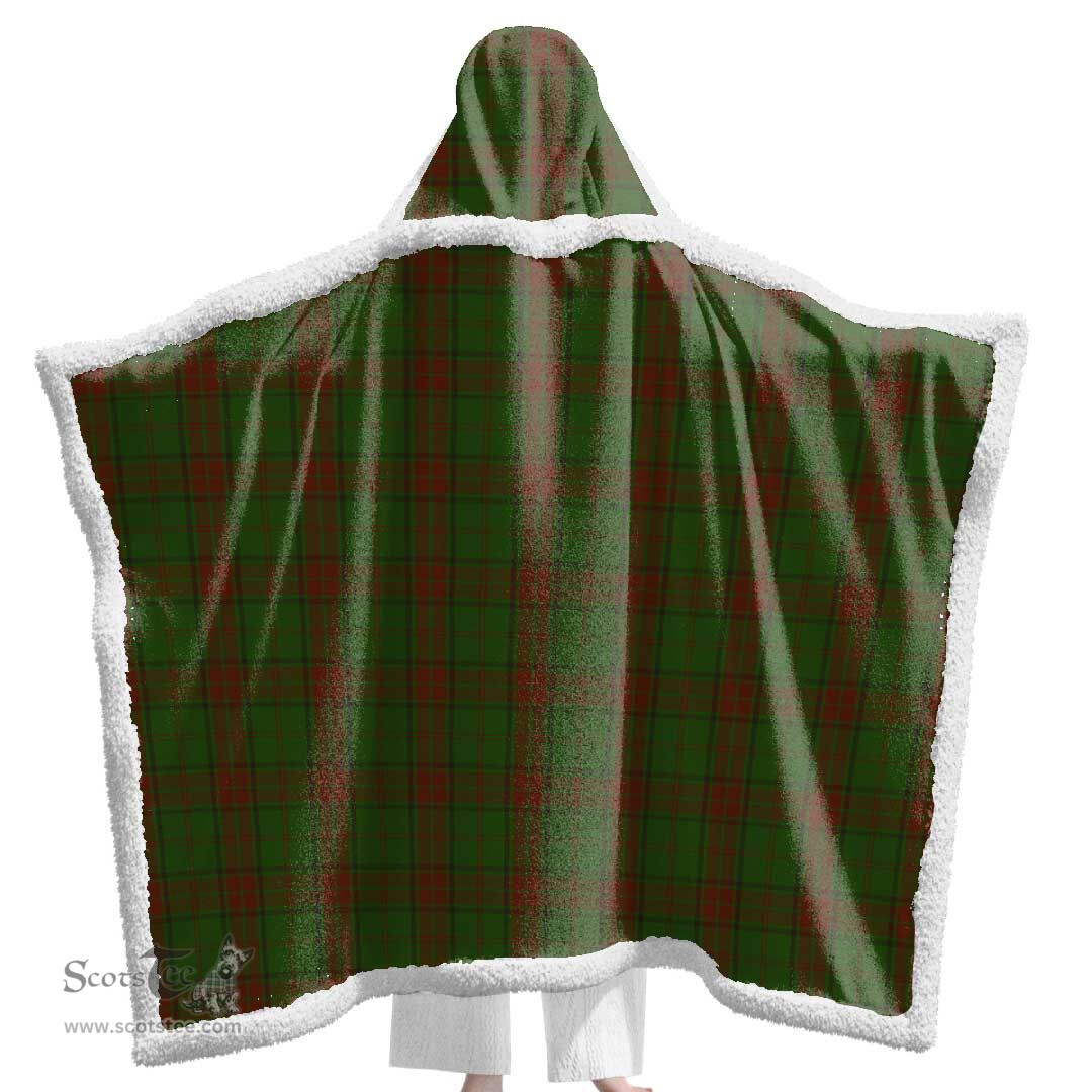 ScotsTee Shop Scottish Maxwell Hunting Clan Tartan Sherpa Hooded Blanket Wearable Cuddle Throw Warm Cozy