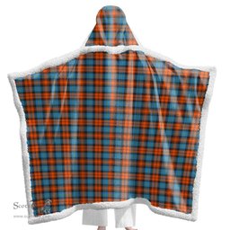 ScotsTee Shop Scottish MacLachlan Ancient Clan Tartan Sherpa Hooded Blanket Wearable Cuddle Throw Warm Cozy