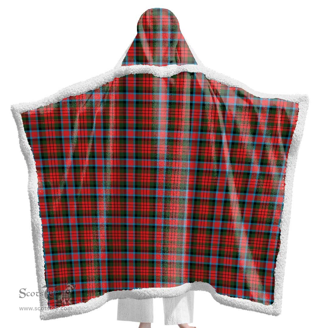 ScotsTee Shop Scottish MacDuff Modern Clan Tartan Sherpa Hooded Blanket Wearable Cuddle Throw Warm Cozy