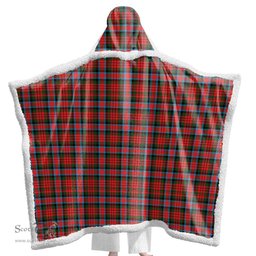 ScotsTee Shop Scottish MacDuff Modern Clan Tartan Sherpa Hooded Blanket Wearable Cuddle Throw Warm Cozy