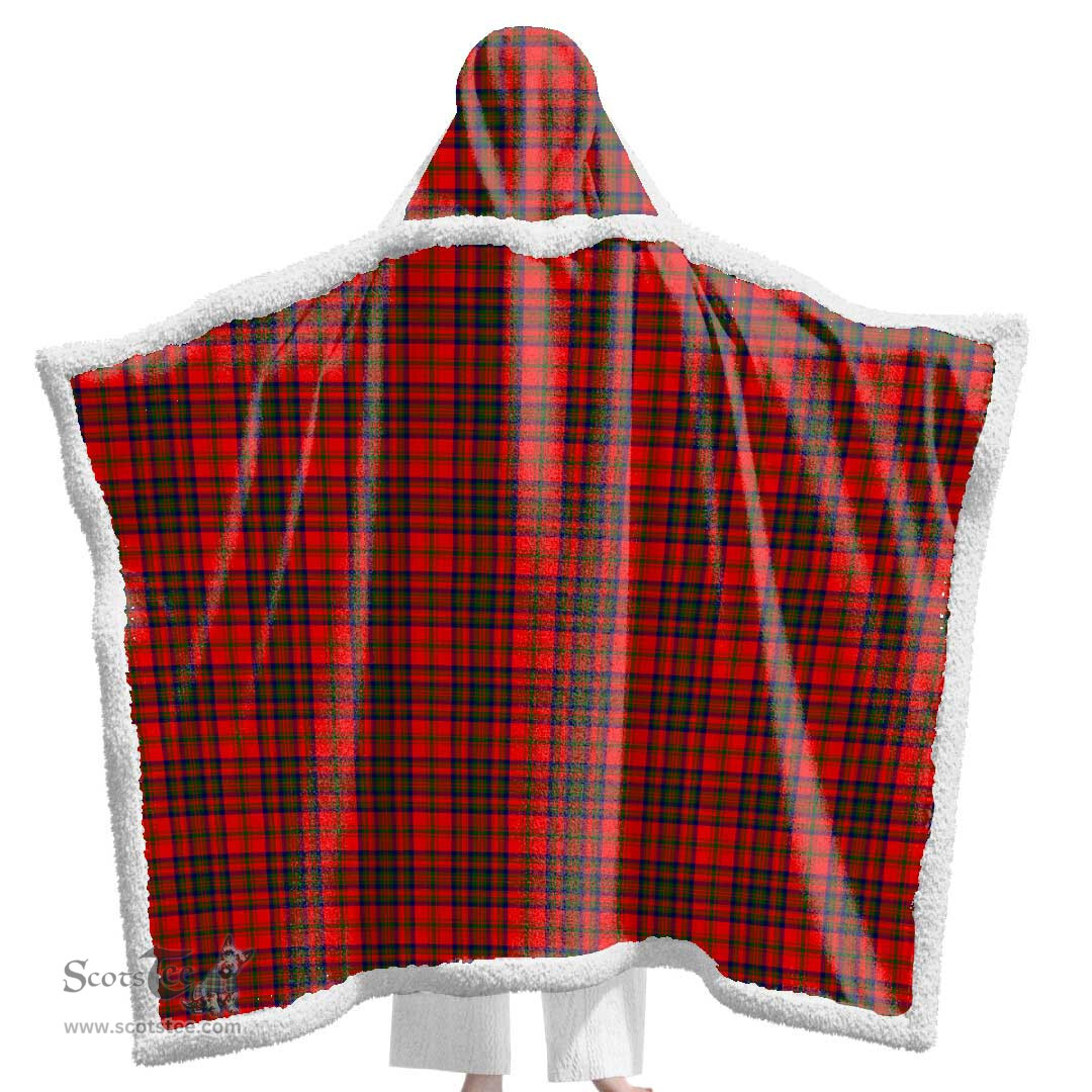 ScotsTee Shop Scottish Matheson Modern Clan Tartan Sherpa Hooded Blanket Wearable Cuddle Throw Warm Cozy