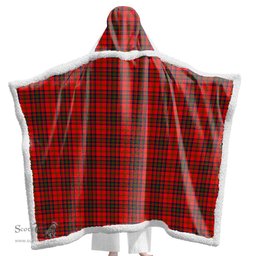 ScotsTee Shop Scottish Matheson Modern Clan Tartan Sherpa Hooded Blanket Wearable Cuddle Throw Warm Cozy