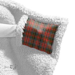 ScotsTee Shop Scottish MacPherson Weathered Clan Tartan Sherpa Hooded Blanket Wearable Cuddle Throw Warm Cozy