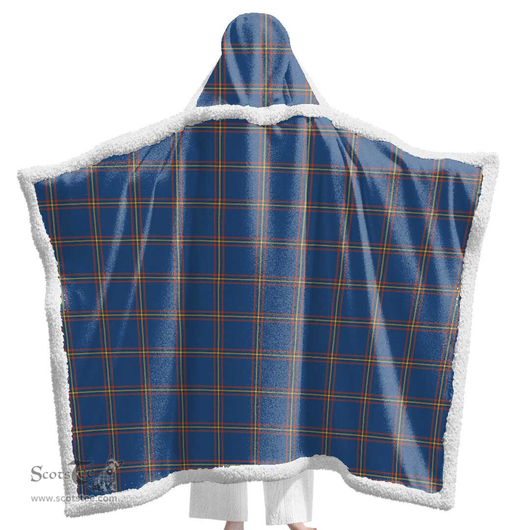 ScotsTee Shop Scottish MacLaine of Loch Buie Hunting Ancient Clan Tartan Sherpa Hooded Blanket Wearable Cuddle Throw Warm Cozy