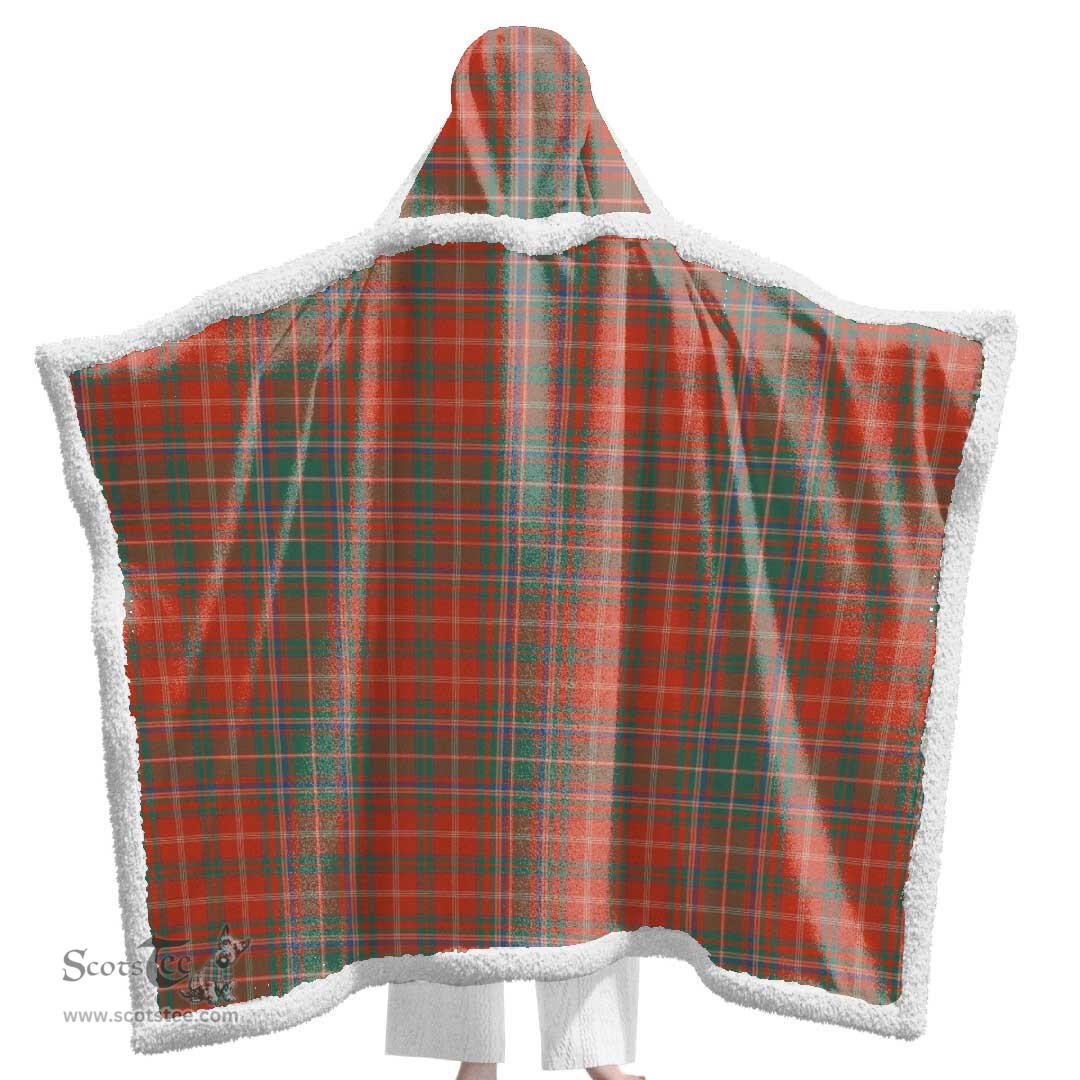 ScotsTee Shop Scottish MacDougall Ancient Clan Tartan Sherpa Hooded Blanket Wearable Cuddle Throw Warm Cozy