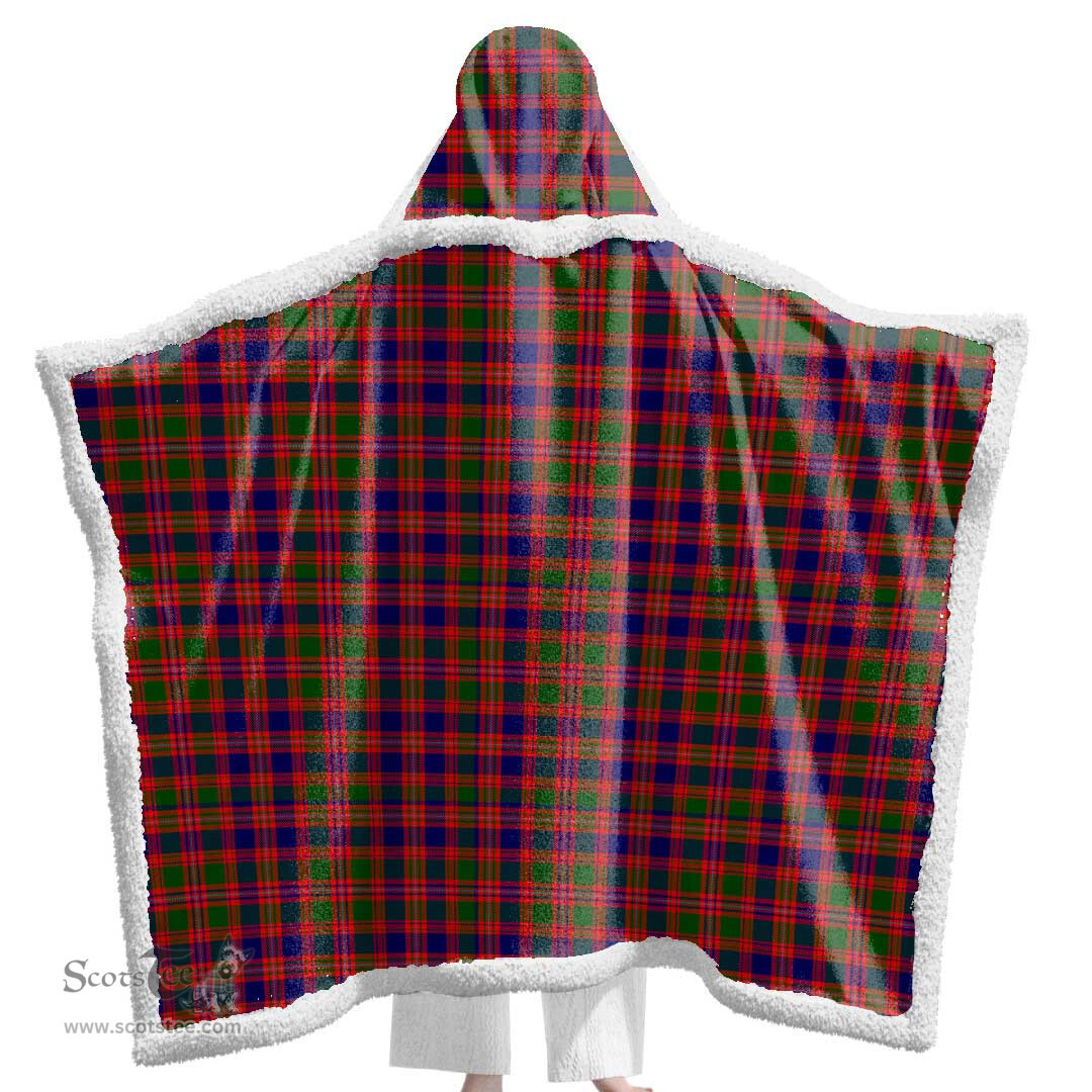 ScotsTee Shop Scottish MacIntyre Modern Clan Tartan Sherpa Hooded Blanket Wearable Cuddle Throw Warm Cozy