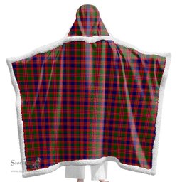 ScotsTee Shop Scottish MacIntyre Modern Clan Tartan Sherpa Hooded Blanket Wearable Cuddle Throw Warm Cozy