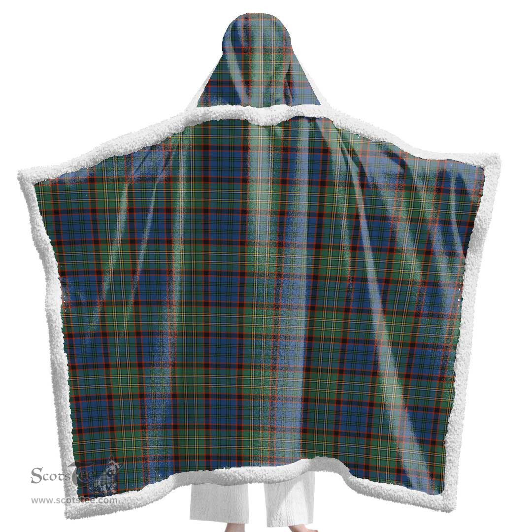 ScotsTee Shop Scottish Nicolson Hunting Ancient Clan Tartan Sherpa Hooded Blanket Wearable Cuddle Throw Warm Cozy