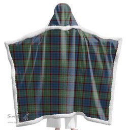 ScotsTee Shop Scottish Nicolson Hunting Ancient Clan Tartan Sherpa Hooded Blanket Wearable Cuddle Throw Warm Cozy