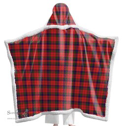 ScotsTee Shop Scottish Robertson Modern Clan Tartan Sherpa Hooded Blanket Wearable Cuddle Throw Warm Cozy