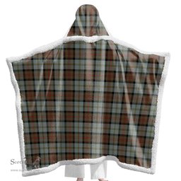 ScotsTee Shop Scottish MacLeod of Harris Weathered Clan Tartan Sherpa Hooded Blanket Wearable Cuddle Throw Warm Cozy