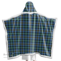ScotsTee Shop Scottish Weir Ancient Clan Tartan Sherpa Hooded Blanket Wearable Cuddle Throw Warm Cozy