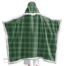 ScotsTee Shop Scottish MacDonald Lord of the Isles Hunting Clan Tartan Sherpa Hooded Blanket Wearable Cuddle Throw Warm Cozy