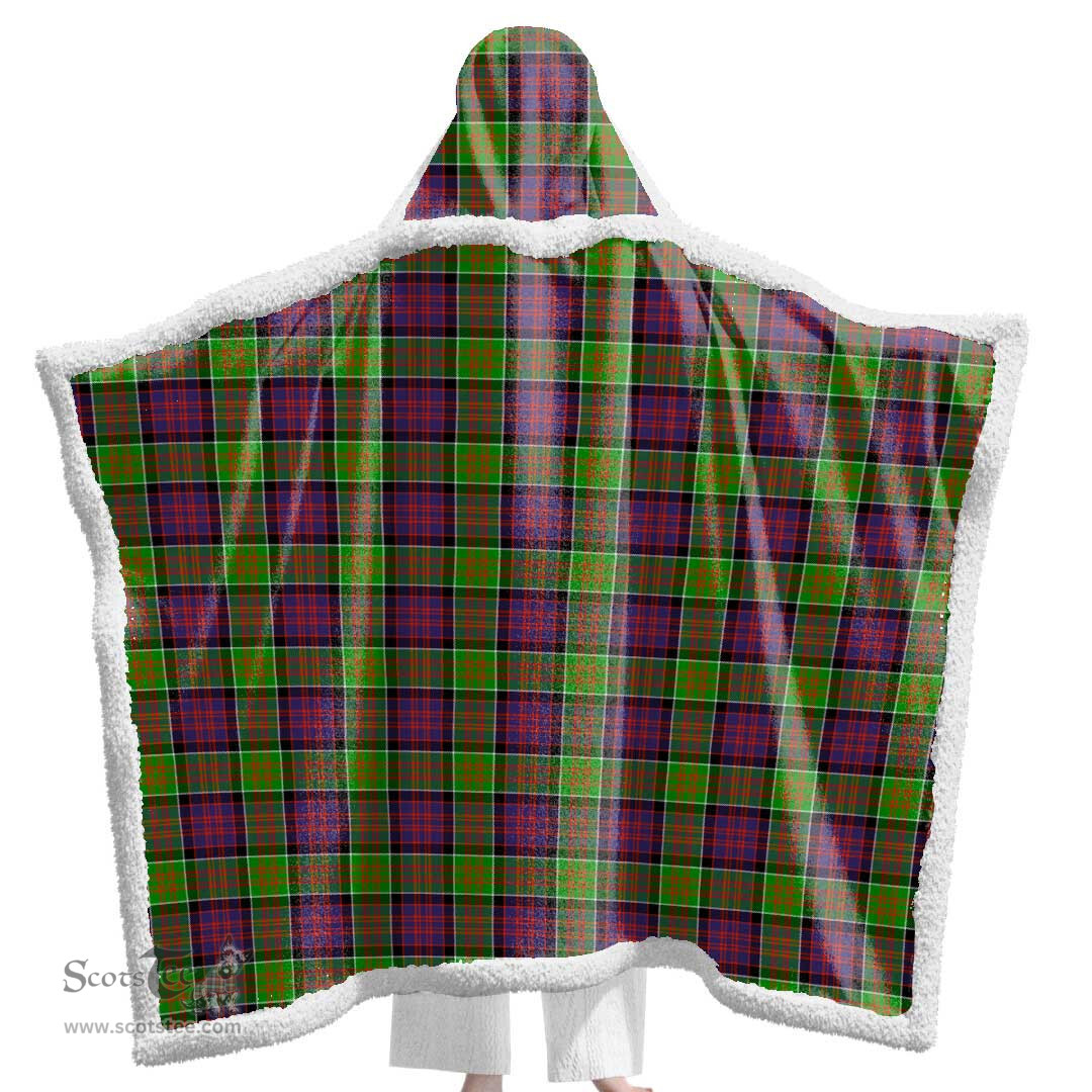 ScotsTee Shop Scottish MacDonald of Clanranald Clan Tartan Sherpa Hooded Blanket Wearable Cuddle Throw Warm Cozy