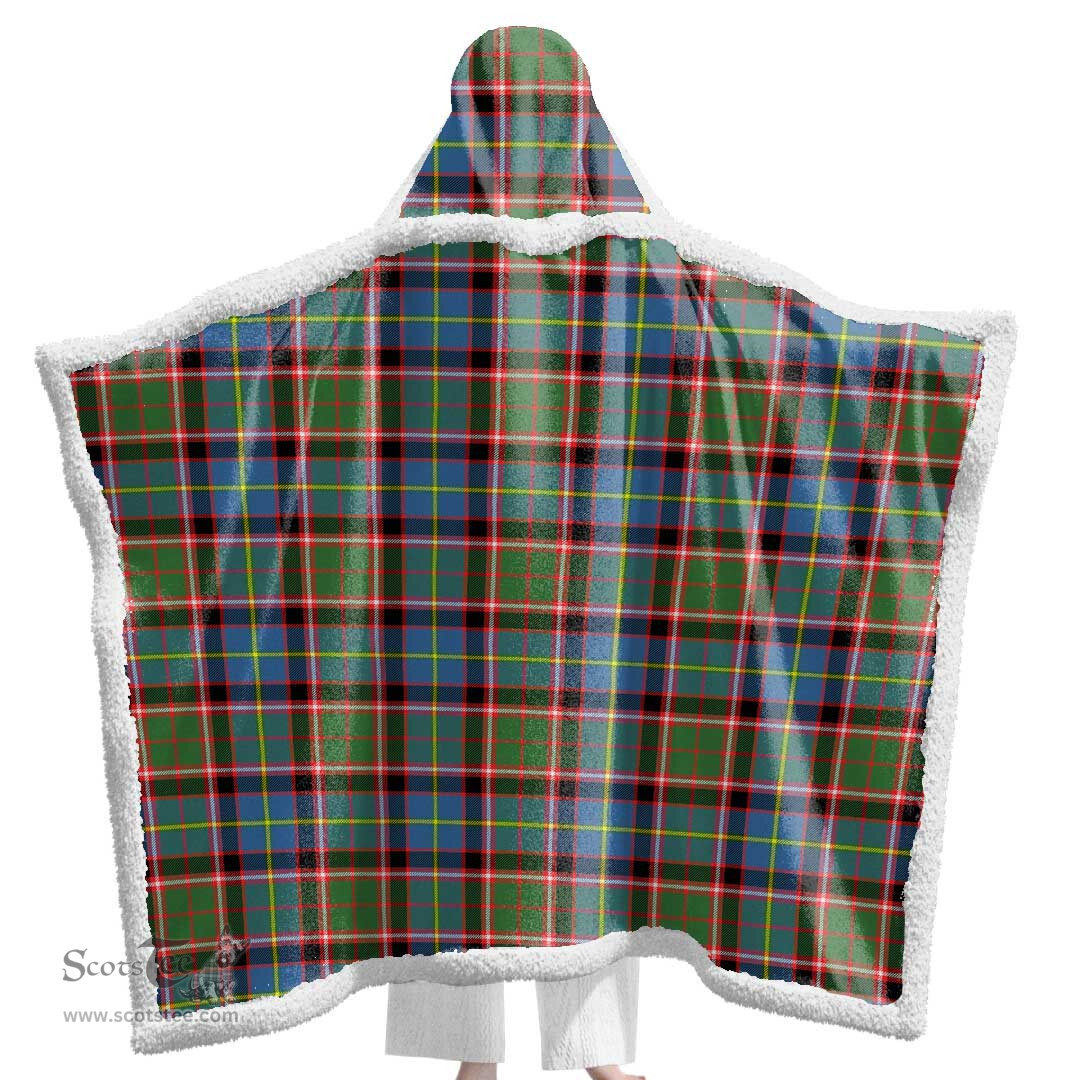 ScotsTee Shop Scottish Stirling & Bannockburn District Clan Tartan Sherpa Hooded Blanket Wearable Cuddle Throw Warm Cozy