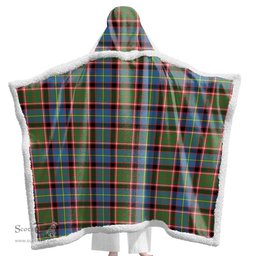 ScotsTee Shop Scottish Stirling & Bannockburn District Clan Tartan Sherpa Hooded Blanket Wearable Cuddle Throw Warm Cozy