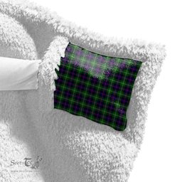 ScotsTee Shop Scottish Sutherland Modern Clan Crest Tartan Sherpa Hooded Blanket Wearable Cuddle Throw Warm Cozy