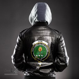 ScotsTee Shop Scottish Don (Tribe-of-Mar) Clan Crest Tartan Leather Jacket