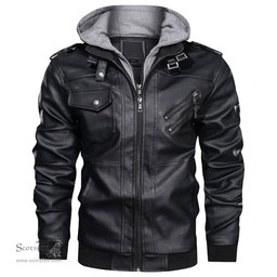 ScotsTee Shop Scottish MacLeod of Harris Modern Clan Crest Tartan Leather Jacket