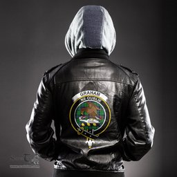 ScotsTee Shop Scottish Graham of Menteith Modern Clan Crest Tartan Leather Jacket