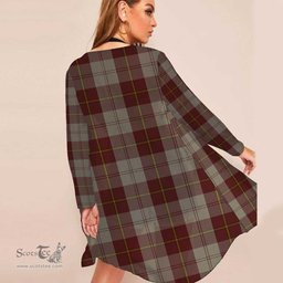 ScotsTee Shop Scottish Cunningham Burgundy Dancers Clan Tartan Beach Kimono Womens Beach Cover Up