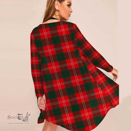 ScotsTee Shop Scottish Chisholm Modern Clan Tartan Beach Kimono Womens Beach Cover Up