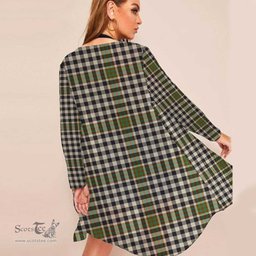 ScotsTee Shop Scottish Burns Check Clan Tartan Beach Kimono Womens Beach Cover Up