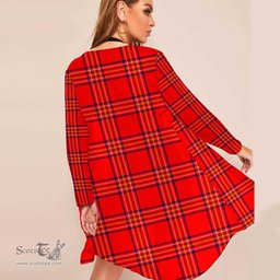 ScotsTee Shop Scottish Burnett Modern Clan Tartan Beach Kimono Womens Beach Cover Up