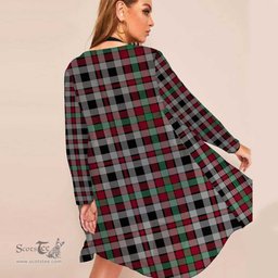 ScotsTee Shop Scottish Borthwick Ancient Clan Tartan Beach Kimono Womens Beach Cover Up