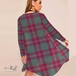 ScotsTee Shop Scottish Crawford Ancient Clan Tartan Beach Kimono Womens Beach Cover Up