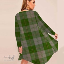 ScotsTee Shop Scottish Cunningham Dress Green Dancers Clan Tartan Beach Kimono Womens Beach Cover Up