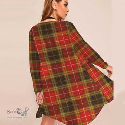 ScotsTee Shop Scottish Buchanan Old Set Weathered Clan Tartan Beach Kimono Womens Beach Cover Up