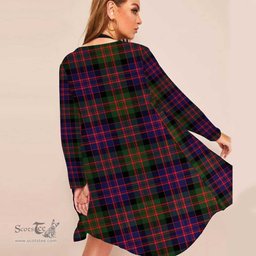 ScotsTee Shop Scottish MacDonald Modern Clan Tartan Beach Kimono Womens Beach Cover Up