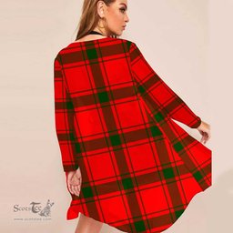 ScotsTee Shop Scottish MacDonald of Sleat Clan Tartan Beach Kimono Womens Beach Cover Up